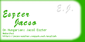eszter jacso business card