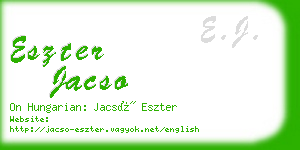 eszter jacso business card